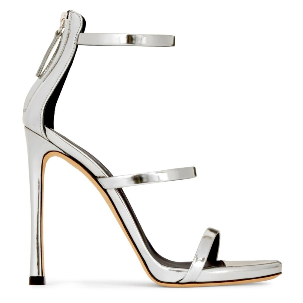 Giuseppe Zanotti Silver High Heel Sandals